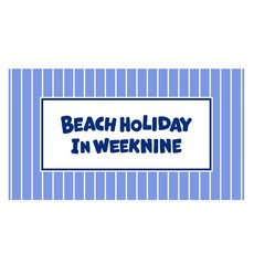 위크나인 홀리데이 대형 비치타올, 블루, 1개