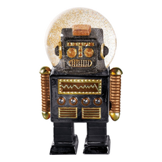 DONKEY Robot Snowglobe black 機器人造型水晶球擺飾, 黑色