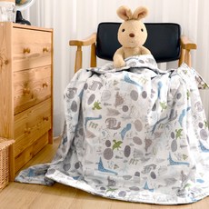 Embrace 英柏絲 純天絲兒童涼被 100 x 120cm 喬治的恐龍 白色