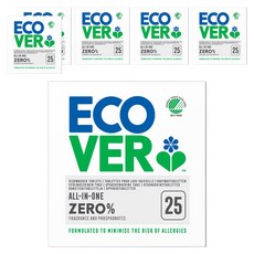 ecover 宜珂 洗碗機專用洗碗錠 Set 25顆, 無添加低敏, 820g, 6盒