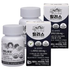 Pks Relies左旋茶胺酸錠 30g, 2個, 60顆