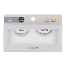 ccam bbak 人造整條假睫毛 包裝版 10mm, 1個, 棕色