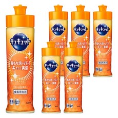 Kao 花王 Cucute 珂珂透 高效濃縮洗碗精 柑橘, 6瓶, 220ml