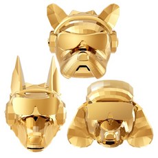 D.O.G 車用空氣清新劑 D-E1 鬥牛犬+杜賓犬+貴賓犬組 金屬金, 1套