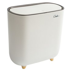 品屋 夾縫垃圾桶 彈蓋款 K606, 28.6 x 15.9 x 28.6cm, 白色