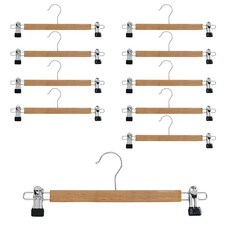 네이쳐리빙 네이쳐 원목 베이직 치마바지 집게걸이, 혼합색상, 10개