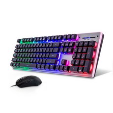 HANSUNG SUPERSTORE 電競鍵盤+滑鼠組, GTune MBF77 融合, 黑色的