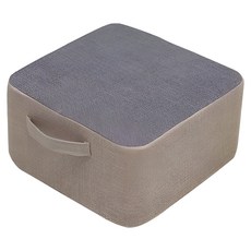 加高手提亞麻方形坐椅坐墊, 灰色, 1組