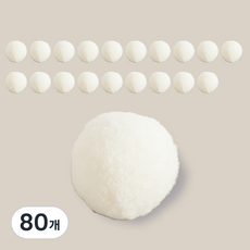 플라워트리 스티로폼 볼 만들기 DIY 폼폼이 4cm, 크림, 80개