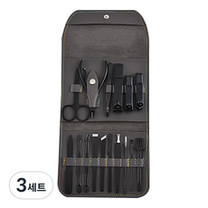 Ninshop 高級指甲護理套組, 黑色, 3組