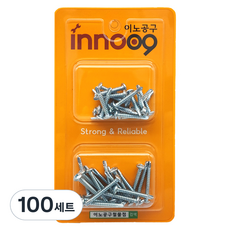 Innotime 白色圓頭自攻螺絲2種套組 25mm 32mm 40入 NIT228, 100套