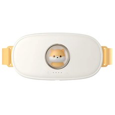 Timo 太空萌犬按摩暖宮腰帶 四檔智能恆溫 五檔震動模式, M28, 白色