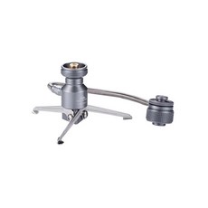 Campingmoon 柯曼 鋁合金瓦斯轉接頭 火箭爐支架接高山罐, 銀色, 1個