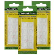 SELLERY 舍樂力 玻璃護墊, 12mm x 18個, 3組, 00-186