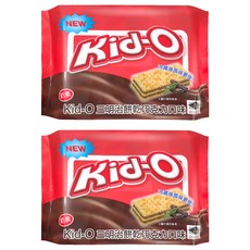 Kid-O 三明治餅乾 巧克力口味 濃郁巧克力夾心 酥脆三層餅乾, 340g, 2袋