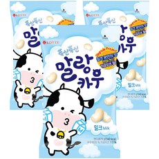 롯데웰푸드 말랑카우 밀크, 79g, 3개