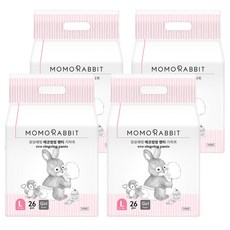 모모래빗 에코씽씽 오리지널 팬티기저귀 여아용, 대형(L), 104매