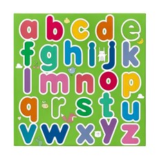 磁性認知訓練板，字母學習教具，EVA材質，合成紙，3歲以上適用, 24 x 24 x 0.5cm, 小寫abc, 1個