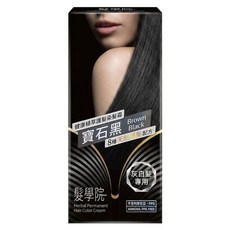DERMACIA 德兒瑪夏 髮學院健康髮染髮霜 簡易包 第一劑40ml + 第二劑40ml, 寶石黑, 1組