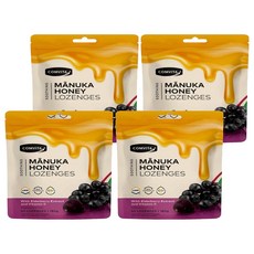 COMVITA 康維他 麥蘆卡蜂蜜潤喉糖 接骨木莓 12顆, 54g, 4包