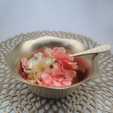 OBOOJA 花朵造型碗+甜點湯匙, 單色, 1套