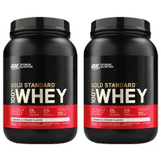 옵티멈뉴트리션 골드 스탠다드 웨이 단백질 쿠키앤크림 27회분, 907g, 2개