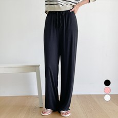 데이템 여성용 소프트 밴딩 와이드 팬츠