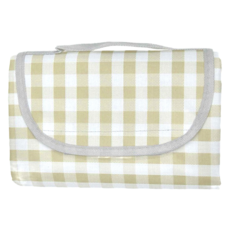 FANCY LIFE 加厚防水野餐墊 小綠格, 140 x 150cm