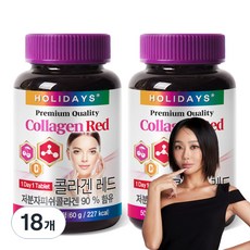 홀리데이즈 프리미엄 콜라겐 레드, 120정, 18개