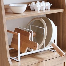 Nature Living 木柄碗盤廚具收納架, 乳白色