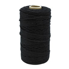 Dona&Deco Vero 厚款大尺寸彩色麻繩, 90m, 黑色, 1個