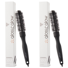 Gloss&Glow 熱捲發劉海卷刷 25 派, 黑色, 2個