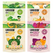 Naeiae 蔬菜米圈圈組, 南瓜 + 紫薯 + 洋蔥 + 花椰菜, 160g, 1組