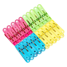 曬衣夾子 塑膠材質 20入, 顏色隨機, 1組