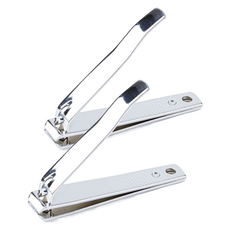 Elvia 一字型指甲剪, 2個, 銀色