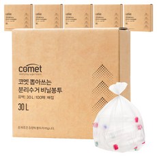 코멧 뽑아쓰는 분리수거 배접 비닐봉투, 600개, 30L