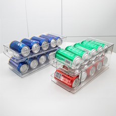 自動罐裝飲料整理2層架, 透明, 2個