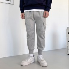 JHSTYLE 男款日常刷毛工裝束口運動保暖長褲 JHROK467