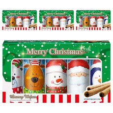 Kjeldsens 豪華威化捲心酥聖誕禮盒 綠色, 巧克力威化餅 3p + 香草威化餅 2p, 4組