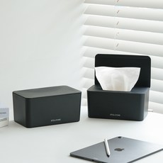 STOLIVING 濕紙巾收納盒 按壓盒, 黑色, 2個