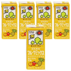 KIKKOMAN 龜甲萬 豆乳 綜合水果風味 200mL, 5入