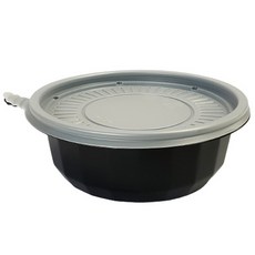 Saenghwaleulgeurida 塑膠碗 JB-210 650ml 黑色+蓋子, 1組, 50組