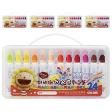 SIMBALION 雄獅 奶油獅可水洗彩色筆, 24色, 5盒