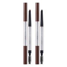 TONY MOLY The Shocking Brow Easy Flat Eyebrow Auto Pencil 0.5g, 01 Natural Brown, 2支