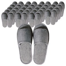 EVER HOUSE 基本款亞麻室內拖鞋, 灰色, 20個