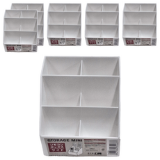 KM 桌上型收納盒 塑丙烯 12.5x11.5x11.3cm, KM5263, 6個