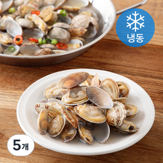 바른씨 자숙피 바지락 (냉동), 5개, 500g