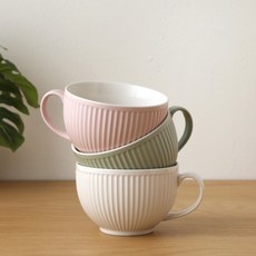 French Living Ribeu麥片杯3件組, 粉色、綠色、白色, 1組