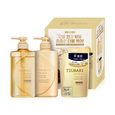 Tsubaki 高級豐盈修護洗髮水 + 護髮素套組 + 洗髮水補充裝 330 毫升, 1組
