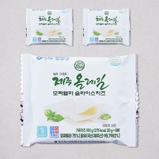 제주 올레길 모짜렐라 슬라이스치즈, 100g, 3개